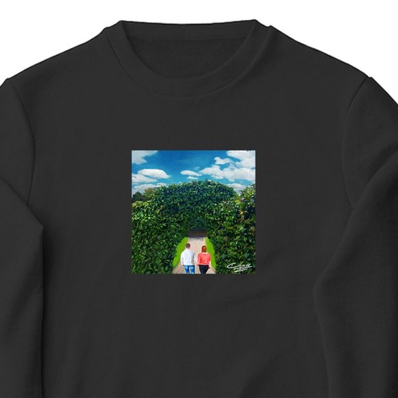 Black Crewneck Sweatshirt by Famous Artist - Picture 1 of 3